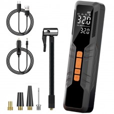 Compresor auto digital, wireless, 0.2-10.3bar/3-150psi, 6000 mAh, LED display, power bank function, Negru